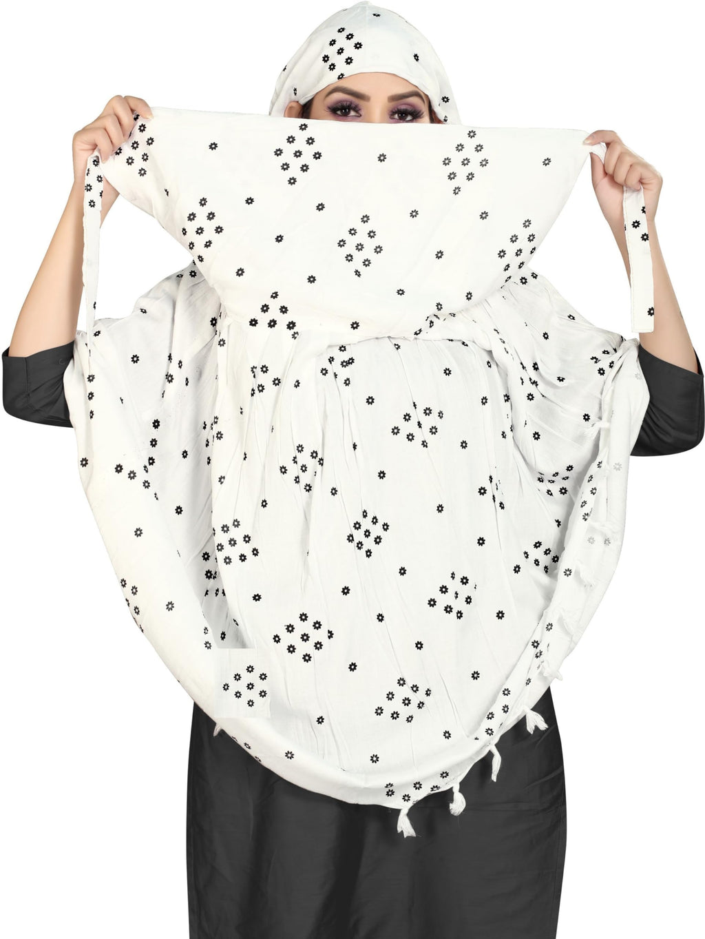 VASTTRAM Women's Pure Cotton Long Scarves Scarf Cum Mask usable for Driver Anti Pollution Full Face Cover With UV Sun Rays Protection
