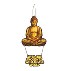 Artvibes With Our Thoughts We Make The World Wall Hanging Wooden Art | Quotes Decor Item | Wall Accent | Office Decor | Inspirational Quotes Wall Art | Mdf Wall Decoration | Gift Items (WH_5716N)