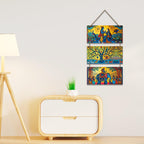 Artvibes Devotional Art Radha And Krishna Wall And Door Hanging for Home | Spiritual Decor Items | Religious Wall Art | Wall Illustrations | Artwork| Stylish Modern Decor Item | Gift Items (WH_9429N)