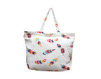 JEH BAGS Cotton Jute Shoulder Bag|Folding Button Bag|Printed Tote Shopping Bags|Market Travel large Bag - 52 x 2 x 45.5 cm