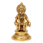 ARTVARKO Brass Lord Ayyappan Ayyappa Sabarimala Swamy Statue Idol Sculpture Blessing for Puja Home Health & Wealth 6.25 Inch