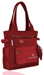 WILD MODA College and Office Tote Bag for Girls and Women (Maroon)