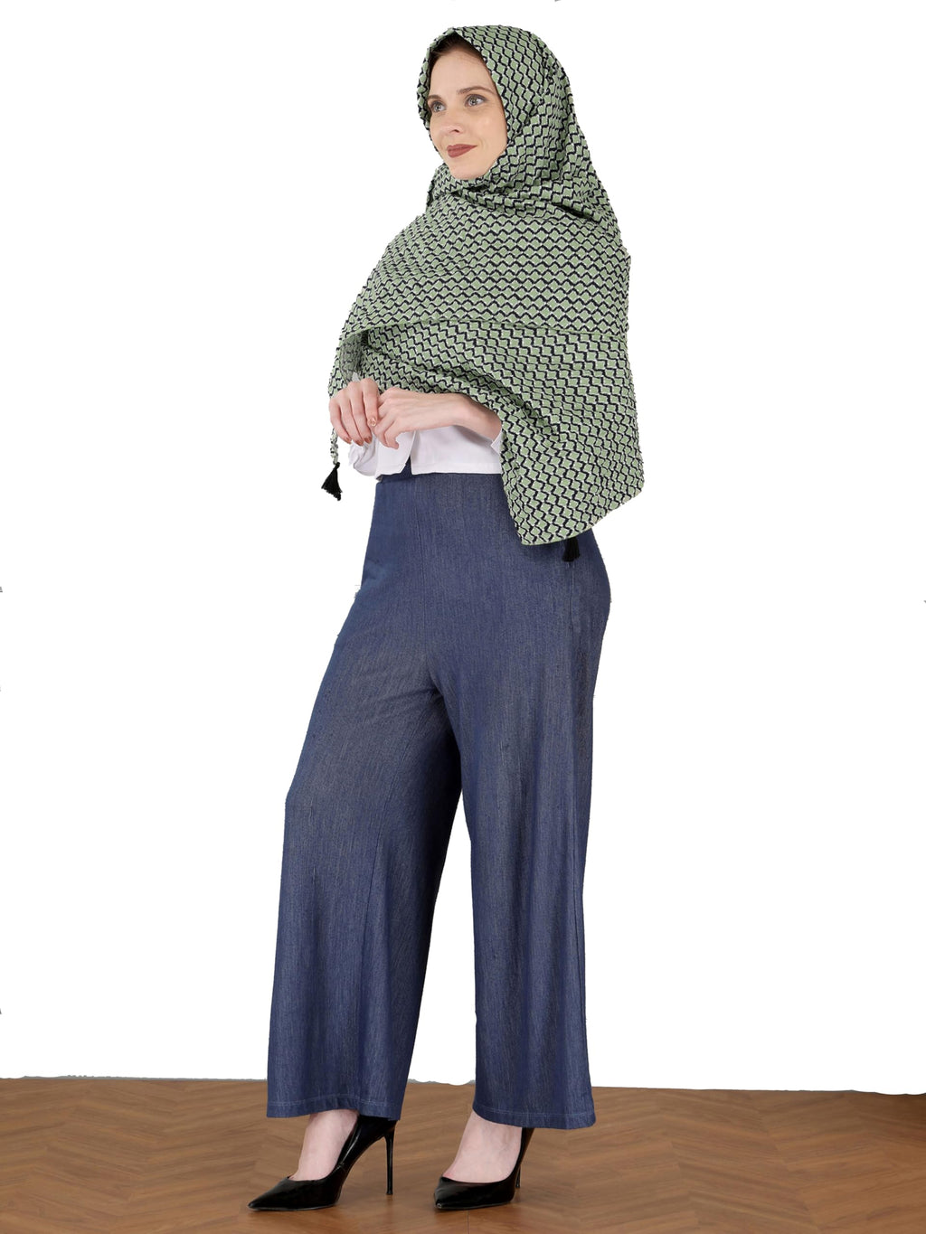 Switchon Rayon Nursing Cover for Breastfeeding Multi Use Poncho Style Scarf with Buttons, Feeding Apron Breathable for Pre & Post Pregnancy free size (72inch x 22inch) (Green_Black)