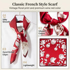 ZIRANYU® Satin Square Silk Scarf, Stylish Head Scarf & Bandanas for Women