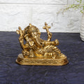 SVARUP Brass Ganesha Resting Blessing Ganesh Idol Showpiece Statue Good Luck & Success.