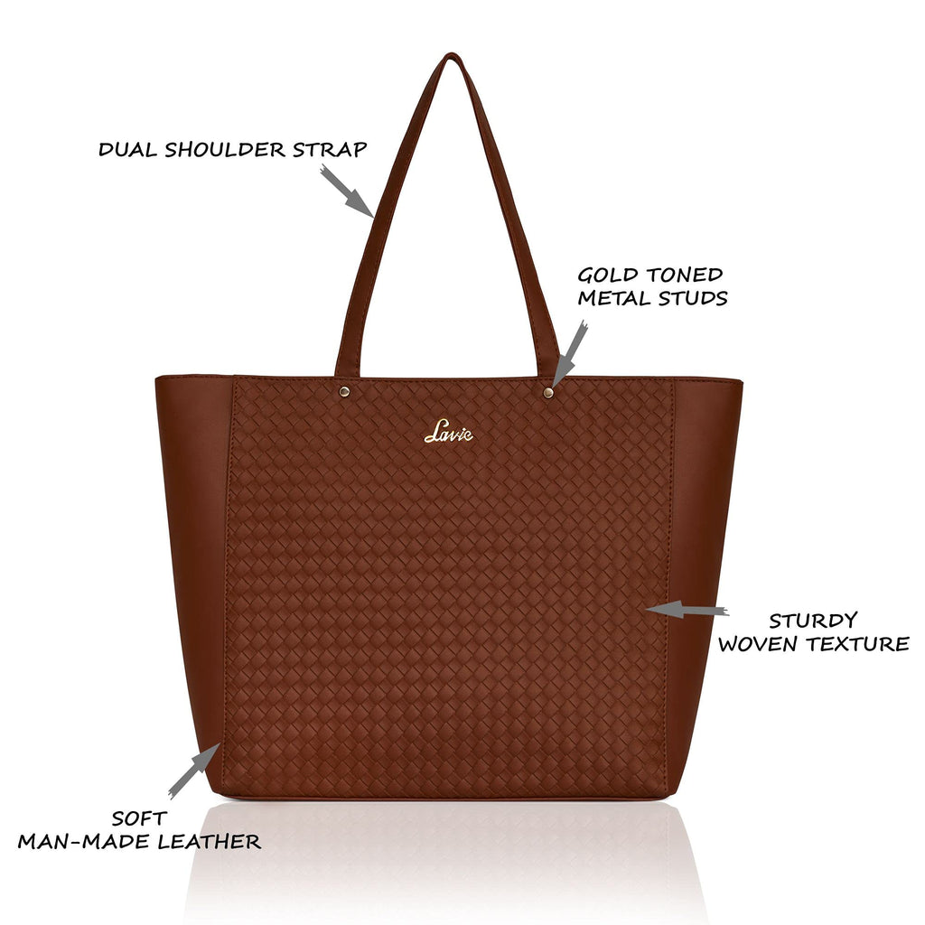 Lavie Women's Nova Tote Bag (Brown, Tan)
