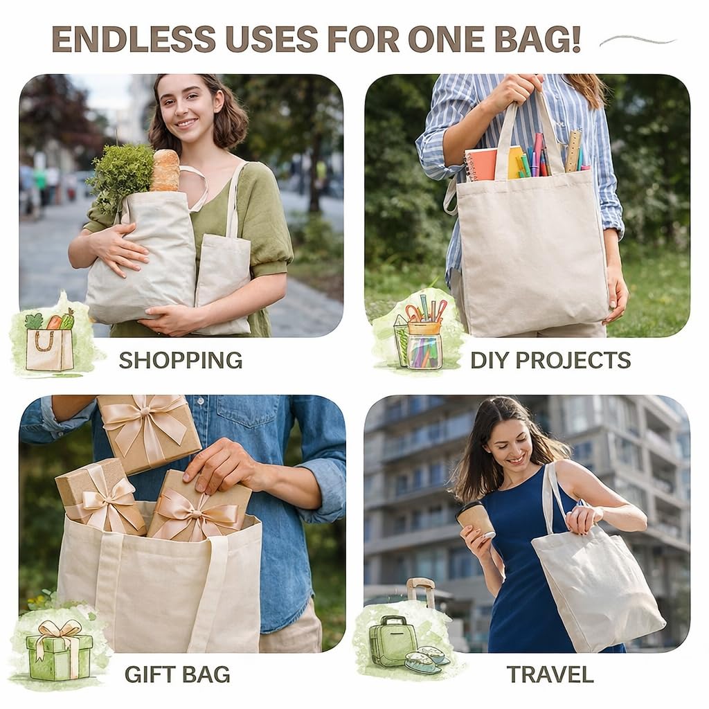 UNIQUE TOHFAA Map Design Cute Tote Bag for Women & Girls | Reusable Cotton Shopping Bag with Lightweight Canvas Travel & Everyday Carry Bag