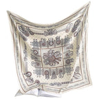 CrossKulture Printed Poly Silken feel Scarf Stole for Women | Stylish, Soft, & Lightweight | Satin Feel Neck, Hair & Head Scarf for Women | Square Silk Stole for Handbag (Colour79)