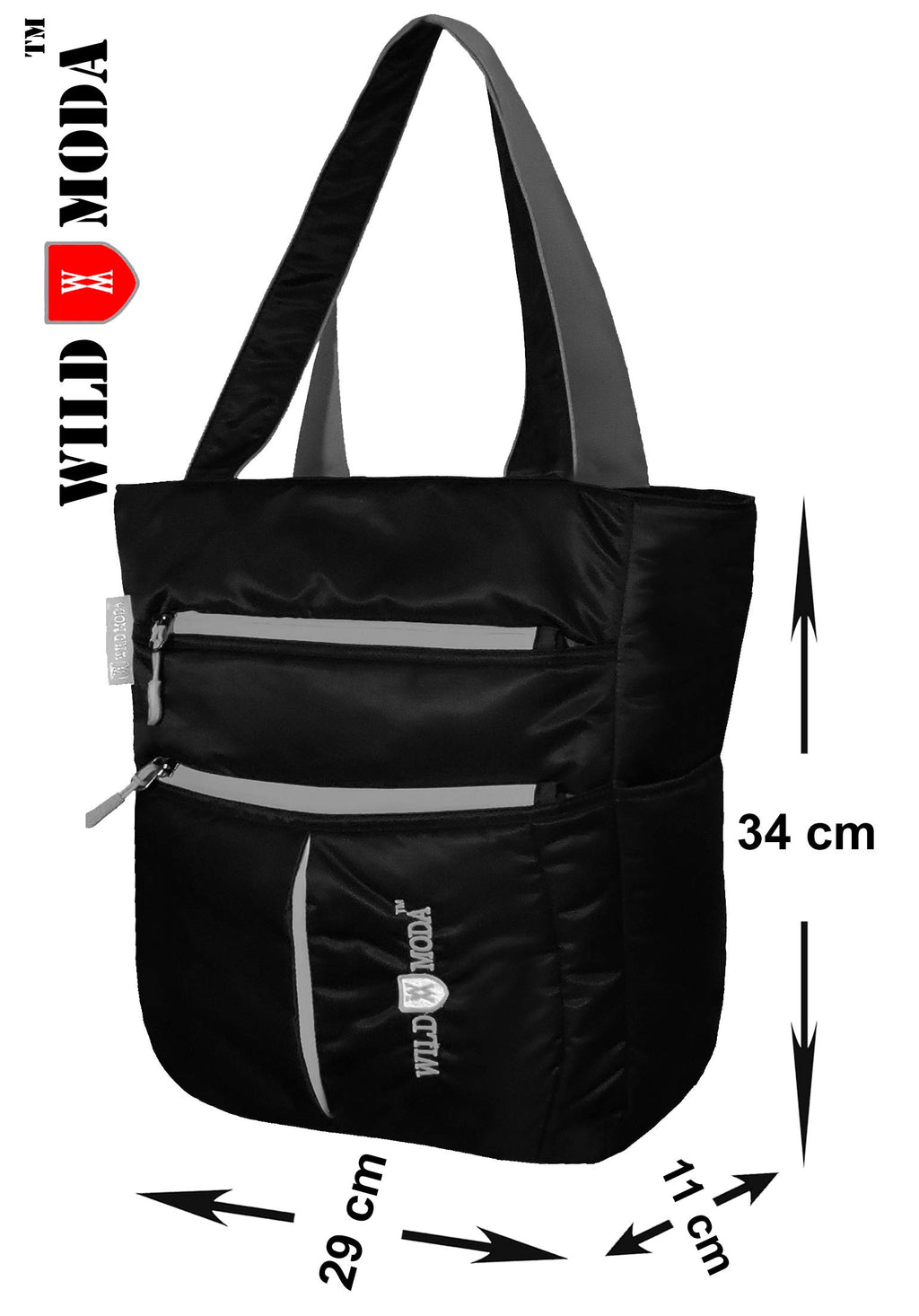 WILD MODA Kareena Women's Multipurpose Shoulder and Tote Bag (Black)