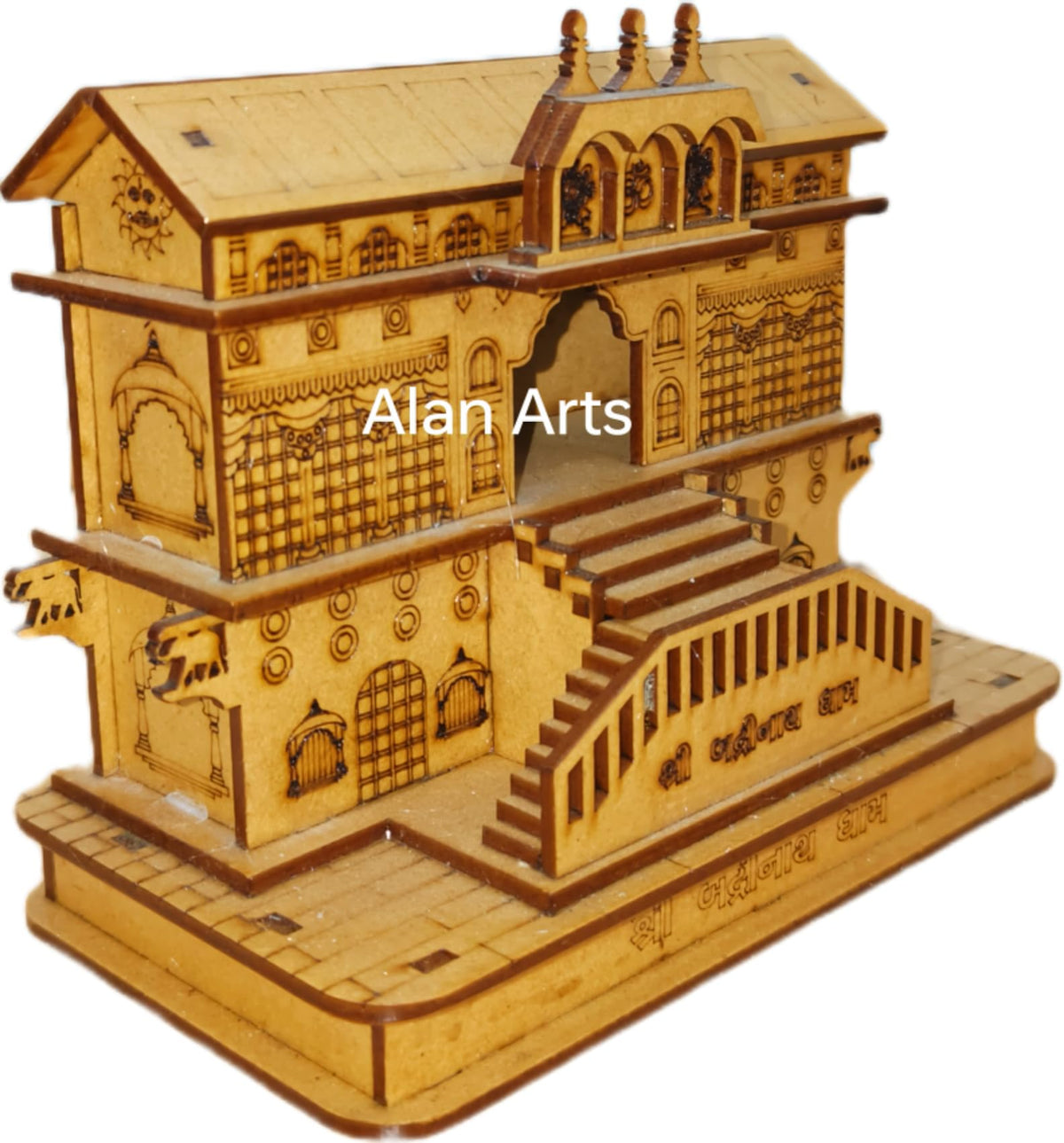 Badrinath 3D Wood Temple Model for Home/Office/Shop and Home Decoration !!