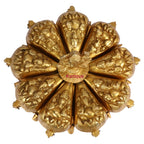 Svarup Brass Chopad Ganesha Idol in Gold Color Height 12 Inch Weight 2.4 Kg