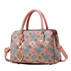 SYGA Women Stylish Tote Bag with Contrasting Colors – Medium Capacity Daily Shoulder Handbag(Flower Pink)