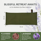 Wiselife Eye Pillow for Relaxation, 100% Cotton Linen, Small,Perfect for Sleeping, Yoga, Meditation | Gifts for Women, Birthday, Teachers | Olive Green
