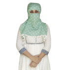 Switchon Female Cotton Innovative Scarf Hijab For Women With Closer 3 Inch Hook And Loop Tape For Size Adjustment For 12 Yrs And Above (Light_Green)