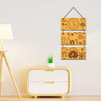 Artvibes Ancient Village Warli Art Decorative Wall Hanging Ornaments | Wall Sculpture | Signs & Plaques | Modern Decor Artwork | Wall Art Print | Handcrafted Art | Unique Gift Items (WH_9457N)