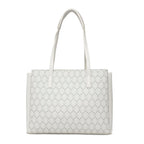 Cia Off White Tote Handbag With Monogram Detail Fits Upto 15 Laptop