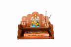 AR ART Dummy 01 Engineered Wooden Wall Mounted Pooja Mandir for Home and Office Size 11.25 x 9.50 x 9.25 Inch Light