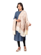 Naureen Women Faux Pashmina Kashmiri Jamawar Shawl, Warm and Soft, 40x80 inch