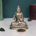 SVARUP Brass Superfine Buddha Statue Buddhist Figurine, Buddhism Decor, Feng Shui Home Décor Showpiece Height 4 Inch