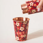 Chumbak Apple Orchards Copper Tumbler – 350 ml Ayurvedic Drinking Glass – Kashmiri-Inspired Apple Art – Wellness & Gifting | Kashmir Trails Collections