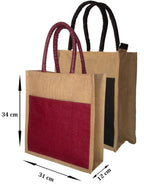 FOONTY Daily use Women Tote/Lunch/Gym Bag(Combo of 2,Multicolor,Fab-31C)