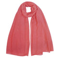 Lina & Lily Solid Shimmer Sparkle Glitters Sheer Maxi Shawl Head Scarf Hijab (#28 CORAL)