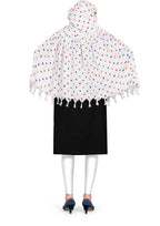 Sclout Soft Cotton Breathable Sun Protection Scarf Dupatta Usable for vehicle Driver | White Printed Design Stoles | Universal Size | For Girl & Women | Light Weight (Scarf - Dot)