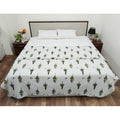 Premium Flannel Dohar for Double Bed | Ultra Soft & Lightweight AC Blanket | Breathable All Season Blanket Ac Quilt for Summer & Mild Winter | Machine Washable (84x90 Inches)_Pine Tree Kafalo