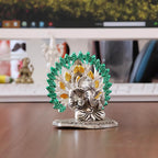 KridayKraft Elegant Mini Ganesh Murti – Divine Lord Ganesh Idol for Home & Office Décor, Intricately Designed Pooja Statue & Spiritual Showpiece for Living Room, Bedroom, Temple (Silver)
