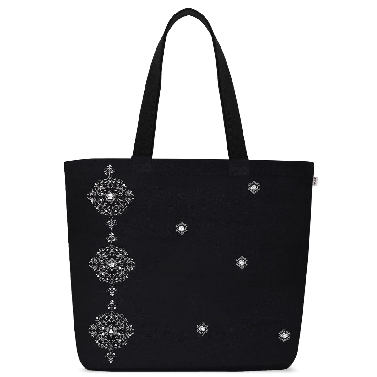 MASQ by Q-One Cute Genes Foldable Reusable Tote Bag for Women with Zip | College Bag for Girls | 100% Organic Canvas Tote for Shopping, Travel & Beach | (Urban)