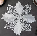 Dakshya Industries Washable Decorative Dining Table Placemat Single Piece (Silver) Kafalo