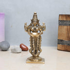 ARTVARKO Brass Deep Lakshmi Lady Diya Oil Lamp Standing with Lamps Deeplaxmi Statue Religious Showpiece 6 Inch.