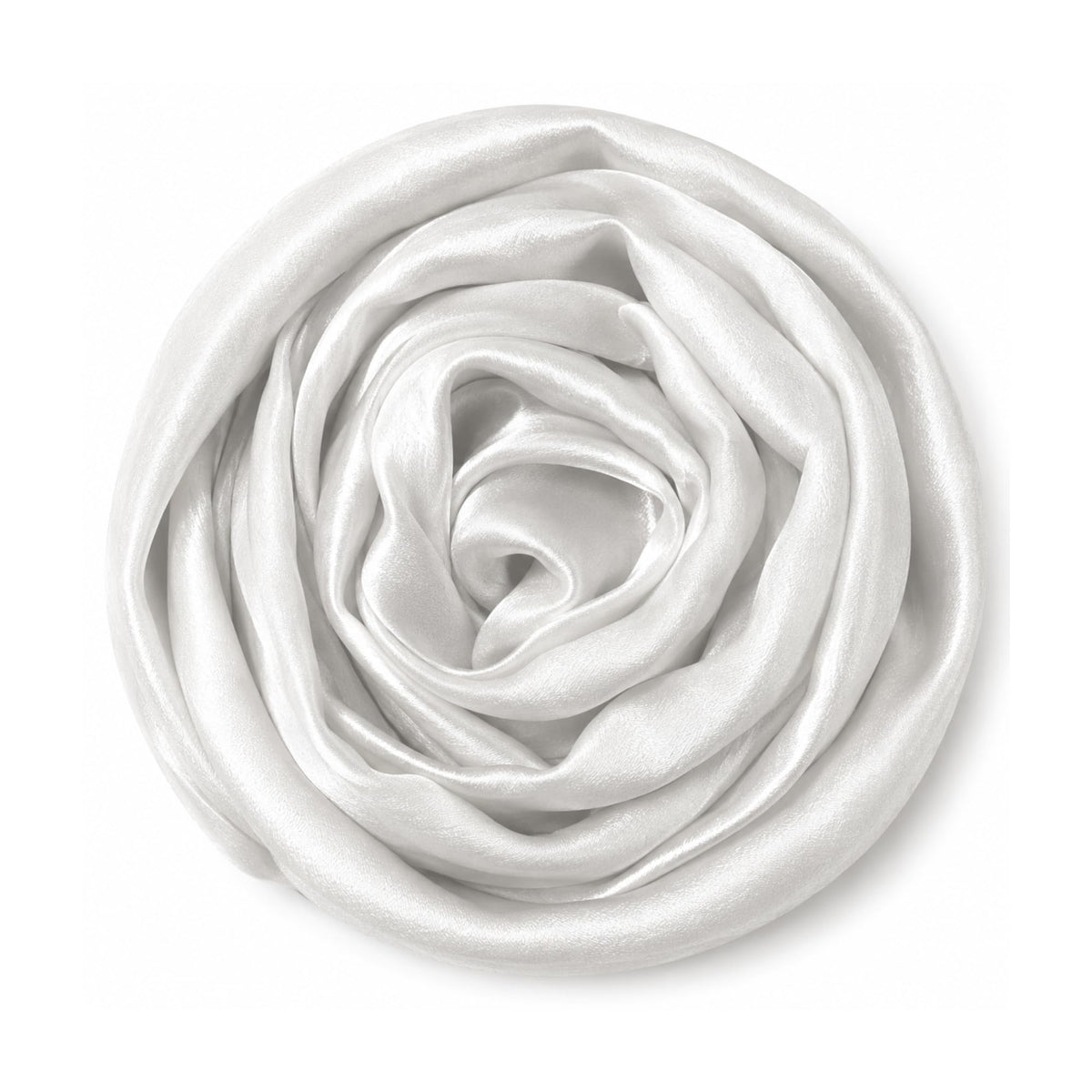 Leaf & FEATHER™ Muna Satin Hijab Scarf for Women | 200 x 70 cm | Silky Smooth & Lightweight | Daily and occational wear (White)
