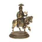 ARTVARKO Brass Baba Ramdev Ji Idol Ram Dev Pir Murti for Office Home, Mandir Showpiece Decor Gift Idol 5 Inch