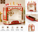 Kamdhenu art and craft Wooden Temple/Home Temple/Pooja Mandir/Pooja Mandap/Temple for Home (Bal4)