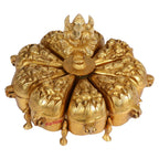 Svarup Brass Chopad Ganesha Idol in Gold Color Height 12 Inch Weight 2.4 Kg
