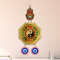 Artvibes Feng Shui Bagua Evil Eye Wall Hanging Decor | Vastu Inspired Protection Ornament for Home Entrance Door | Living Room | Bedroom | Office | Harmony Wealth and Prosperity Gift (WH_85139N)