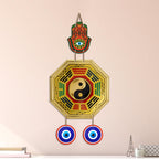 Artvibes Feng Shui Bagua Evil Eye Wall Hanging Decor | Vastu Inspired Protection Ornament for Home Entrance Door | Living Room | Bedroom | Office | Harmony Wealth and Prosperity Gift (WH_85139N)