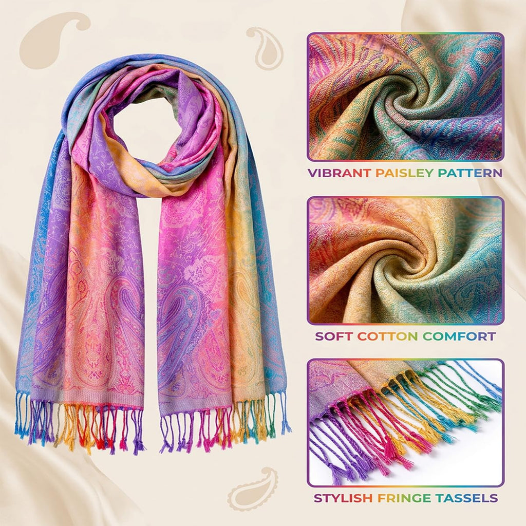 Scarf for Women Stylish, Cotton Stole for Women Stylish, Versatile Fashion Accessory, 70x200 cm, Lightweight Wrap for Daily Wear, Gift for Female Friends and Family Suitable for multiple scenarios