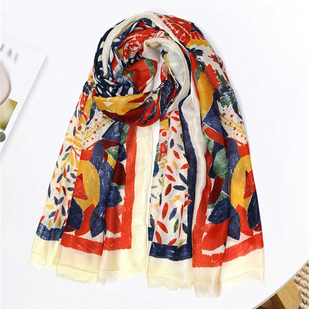 Ubervia® Scarfs For Women, Women Fashion Ethnic Floral Fringe Viscose Shawl Lady Wrap Pashmina Stole