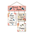 Artvibes Blessed Home Decorative Wall Art MDF Wooden Wall Hanger for Living Room | Quotes Decor Item | Home Quotes Wall Hanging | Modern Decor Items | Wall Poster | Unique Gift (WH_6520N)