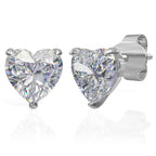 925 Sterling Silver Earrings for Women | Solitaire Stud Earrings | Heart, Oval, Drop & Cushion Designs | Hypoallergenic Fine Jewelry | Lightweight Everyday Wear Gift for Her