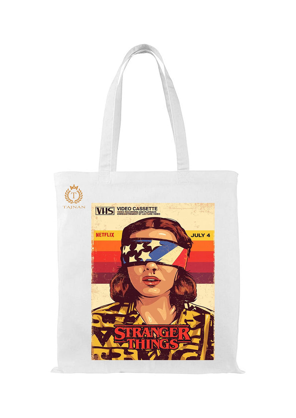 TAJNAN Reusable Tote Bags|100% Organic Cotton Grocery Bag|Eco-Friendly, Multi-Purpose Bag|Sturdy Canvas Bag with 15kgs Capacity | Multiple Stylish Designs,Pack of 1 - Best Gift for Valentines