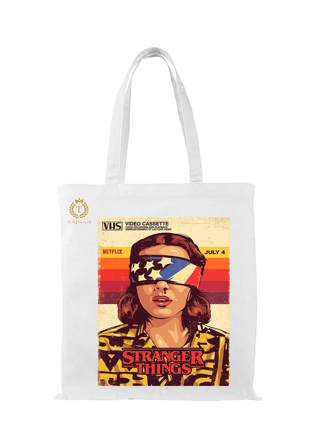TAJNAN Reusable Tote Bags|100% Organic Cotton Grocery Bag|Eco-Friendly, Multi-Purpose Bag|Sturdy Canvas Bag with 15kgs Capacity | Multiple Stylish Designs,Pack of 1 - Best Gift for Valentines