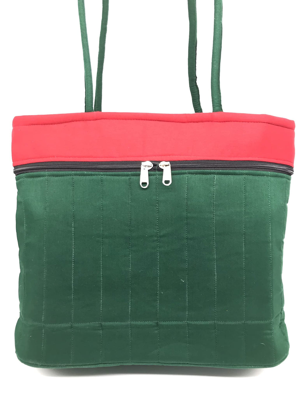 SriShopify Handcrafted Tote Bag Shoulder Bag Handbags for marriage women wedding gift for friend marriage Green hand bag (30x40x10 cm Mirrors and Beads applique work Stylish)