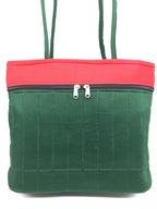 SriShopify Handcrafted Tote Bag Shoulder Bag Handbags for marriage women wedding gift for friend marriage Green hand bag (30x40x10 cm Mirrors and Beads applique work Stylish)