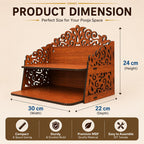 Fliptic Wooden Home Temple for Puja | Temple for Home and Office l Puja Mandir l Wooden Mandir l Compact Pooja Ghar Stand for Prayer Room, Living Room Decor