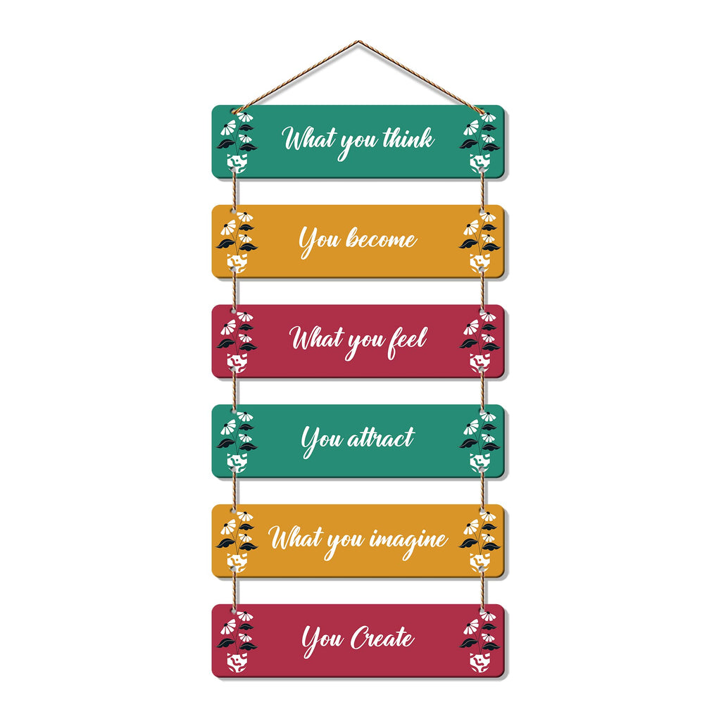 Artvibes What You Think You Become Decorative Wall Art | Quotes Decor Item | Motivational Wall Decor | Wall Accent | Art Piece | Graphic Art | Gift Items | Office Wall Decoration Items (WH_3216N)