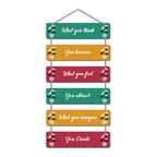 Artvibes What You Think You Become Decorative Wall Art | Quotes Decor Item | Motivational Wall Decor | Wall Accent | Art Piece | Graphic Art | Gift Items | Office Wall Decoration Items (WH_3216N)