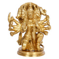 ARTVARKO Brass Bajrangbali Panchmukhi Murti Hanuman Ji Idol Statue Home Office Decor Gift Mandir Temple Size 9 Inches